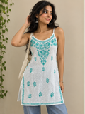 Chikankari Sleeveless Top Cotton