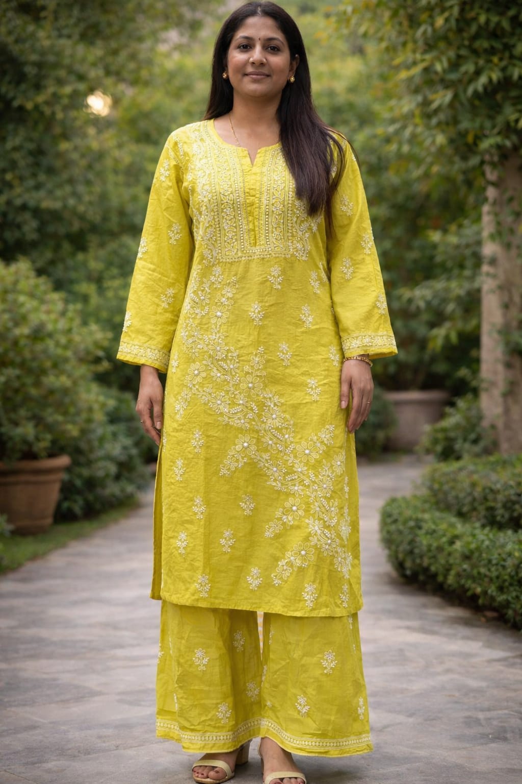 Chanderi Silk Chikankari Set