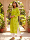 Green Tissue Long Kurti