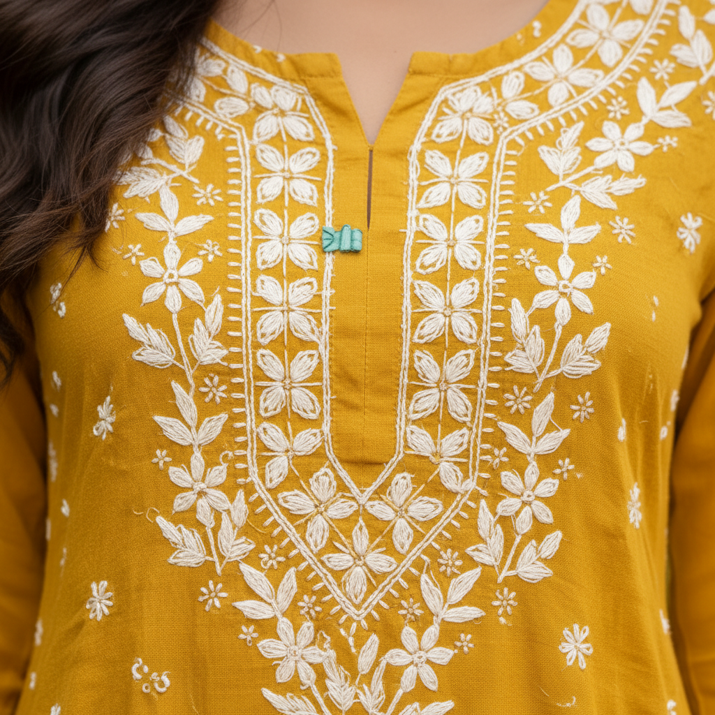 Chikankari Kurta Set - with Dhoti Pant