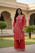 Chikankari Kurta Set - Handcrafted Chanderi